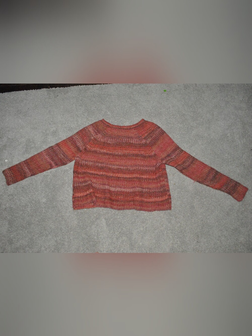 Knox Rose XL Extra Large Pink Red Brown Striped Sweater Women's